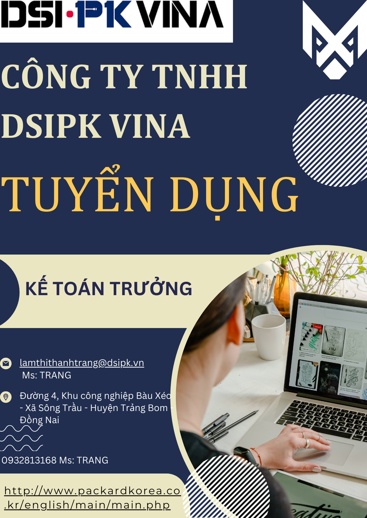 Công ty DSIPK Vina tuyển dụng