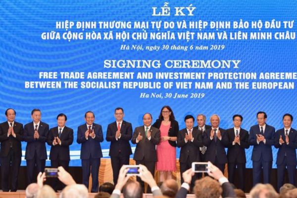 Lễ ký kết Hiệp định thương mại tự do giữa Việt Nam và Liên minh châu Âu (EVFTA)